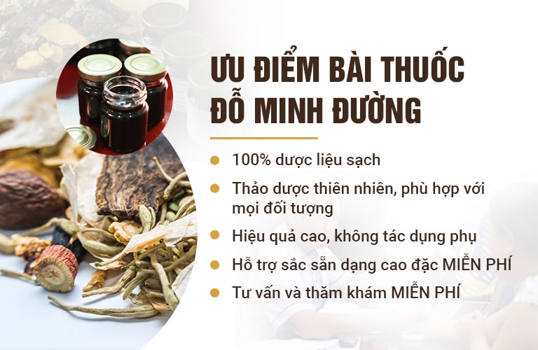 Ưu điểm bài thuốc Mề đay Đỗ Minh