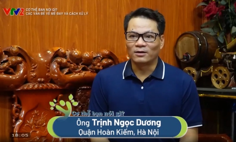 Chú Dương chia sẻ hiệu quả bài thuốc Mề Đay Đỗ Minh trên sóng truyền hình VTV2